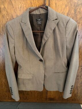 Ann Taylor Grey Womens Tailored Blazer